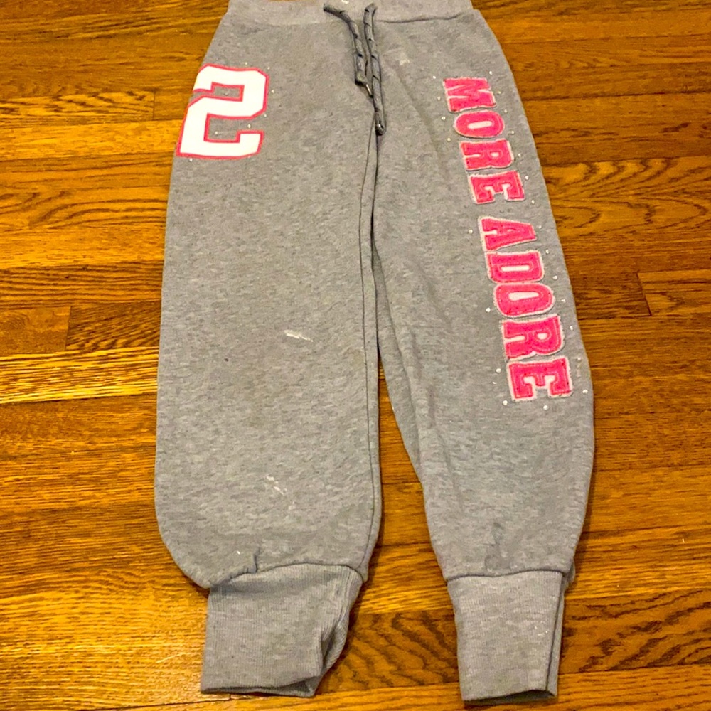 Grey Sweatpants with Rhinestones